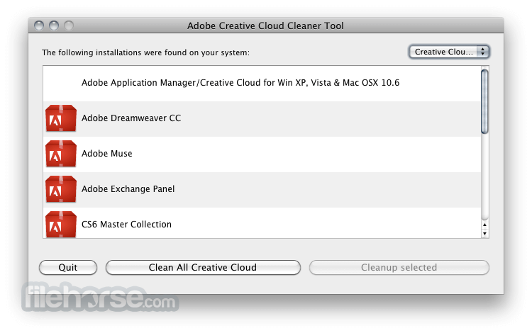 Adobe creative cloud cleaner mac